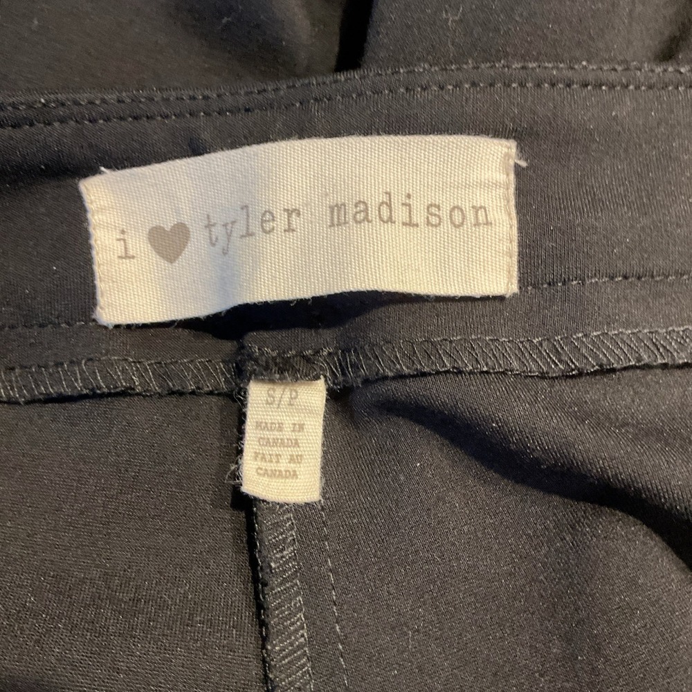 I Love Tyler Madison Pants Womens S Black Excellent Faux Suede Front 616008TMT - Picture 3 of 6